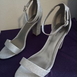 Sequin Ankle Strap Heels